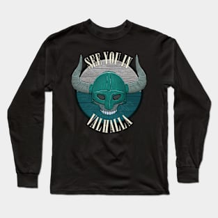 Nordic Viking Valhalla Skull Long Sleeve T-Shirt